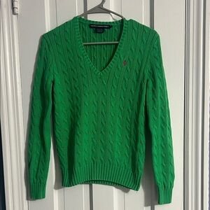 Ralph Lauren Green V-Neck Sweater